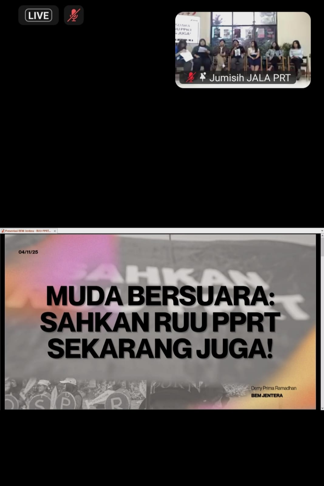  JALA PRT Gelar Konferensi Pers Bersama Pemuda Desak Sahkan RUU PPRT